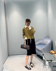 MIUMIU STRIPED SHIRT WITH LAPEL COLLAR STYLE 44