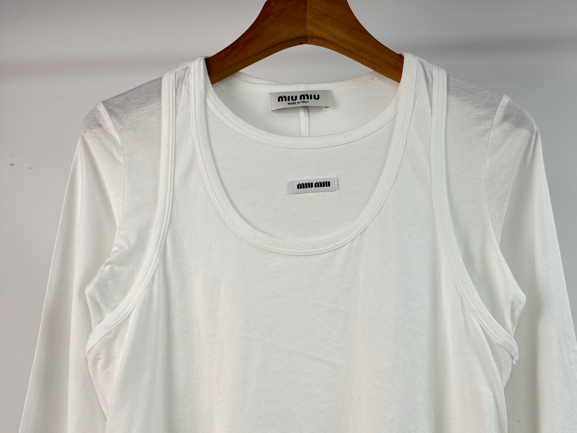 MIUMIU TWO-PIECE T-SHIRT SET STYLE 170