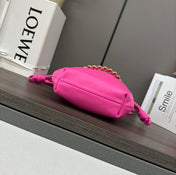 LOE 23 FLAMENCO PURSE BUCKET IN FUSICA PINK LAMBSKIN