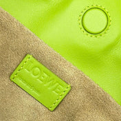 LOE 23 MINI FLAMENCO PURSE BAG IN GREEN CHARTREUSE NAPPA LAMBSKIN