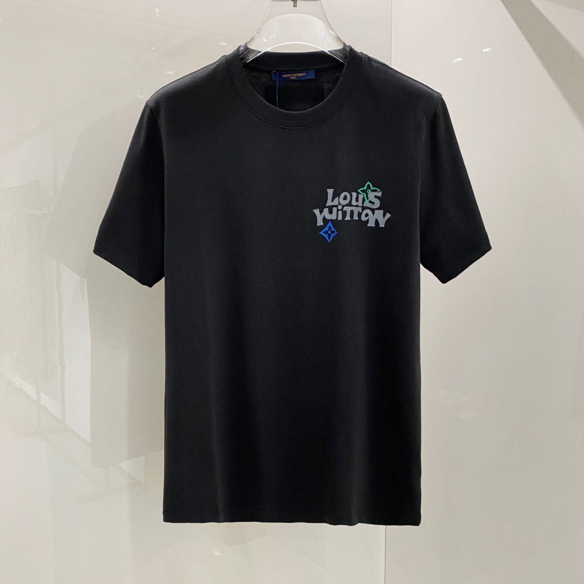 LV SHORT-SLEEVED T-SHIRT BLACK COTTON 238852