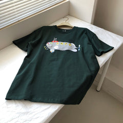 Loewe Submarine T-shirt Green Cotton