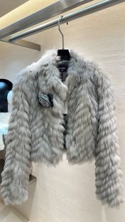 CHANEL 26S SHORT FOX FUR JACKET 808