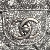 CHANEL 25S MINI FLAP BAG 18 IN DARK GRAY CALFSKIN