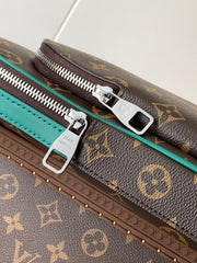 AVENUE SLINGBAG 31 IN BROWN MIX GREEN DAMIER GRAPHITE CANVAS