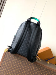 LV 25S DISCOVERY PM BACKPACK 38 IN BLACK AQUA MONOGRAM ECLIPSE CANVAS AND CALFSKIN
