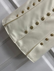 LV 25S ROUND NECK DRESS WITH METAL BUTTONS 262924