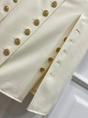 LV 25S ROUND NECK DRESS WITH METAL BUTTONS 262924