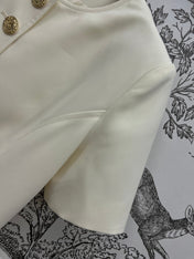 LV 25S ROUND NECK DRESS WITH METAL BUTTONS 262924