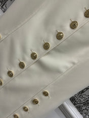 LV 25S ROUND NECK DRESS WITH METAL BUTTONS 262924