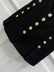 LV 25S ROUND NECK DRESS WITH METAL BUTTONS 262925