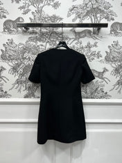 LV 25S ROUND NECK DRESS WITH METAL BUTTONS 262925