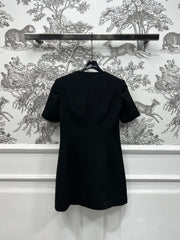 LV 25S ROUND NECK DRESS WITH METAL BUTTONS 262925