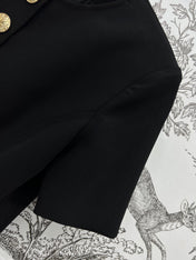 LV 25S ROUND NECK DRESS WITH METAL BUTTONS 262925