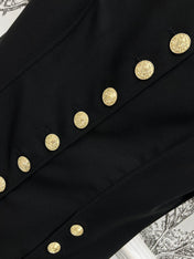 LV 25S ROUND NECK DRESS WITH METAL BUTTONS 262925