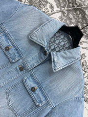 JACKET DENIM JACQUARD DUSTY BLUE 266724