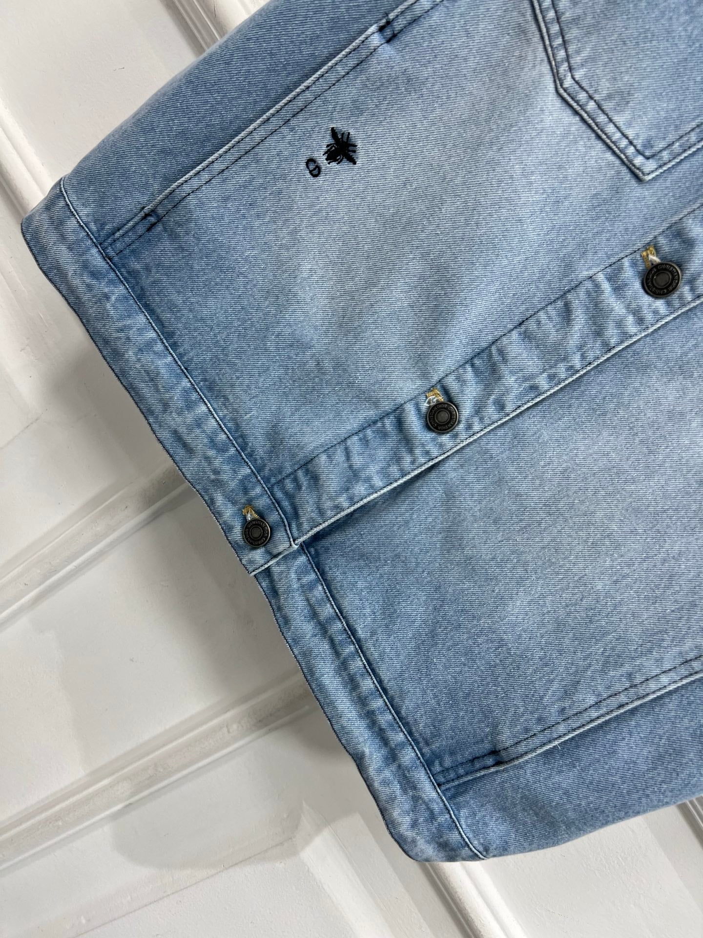 JACKET DENIM JACQUARD DUSTY BLUE 266724