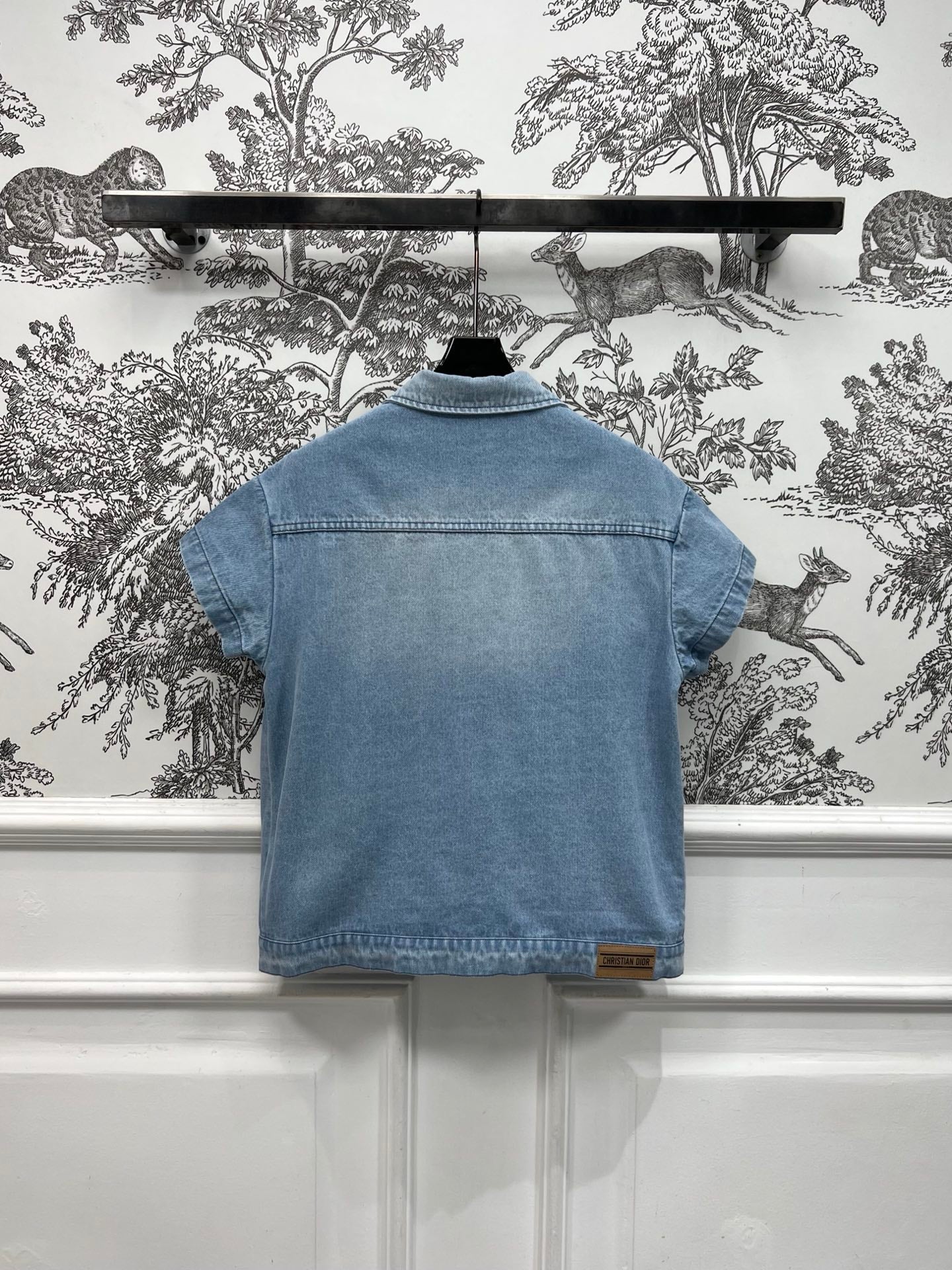 JACKET DENIM JACQUARD DUSTY BLUE 266724