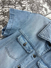 JACKET DENIM JACQUARD DUSTY BLUE 266724