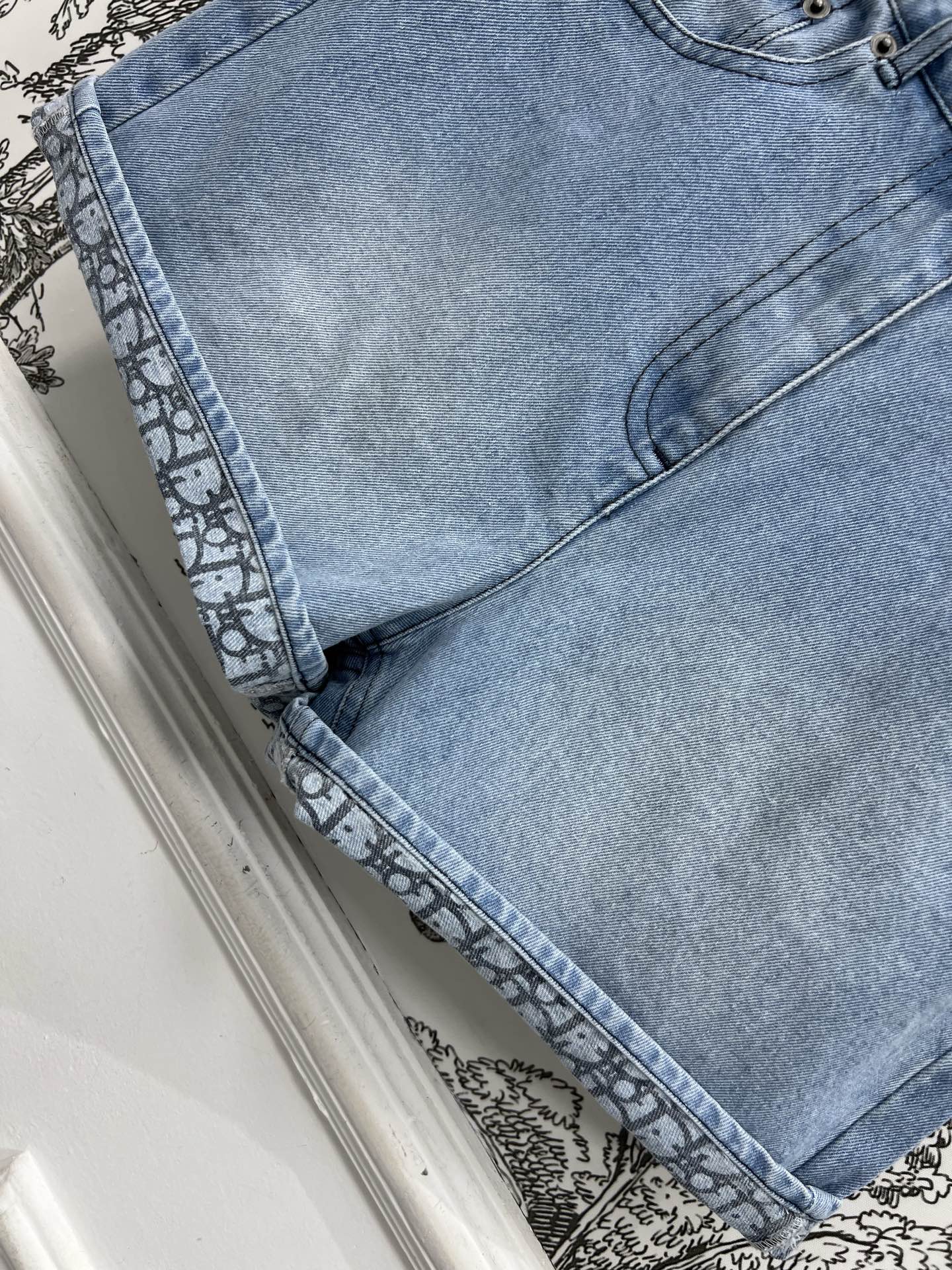 SHORT PANT DENIM JACQUARD SLATE BLUE 266726