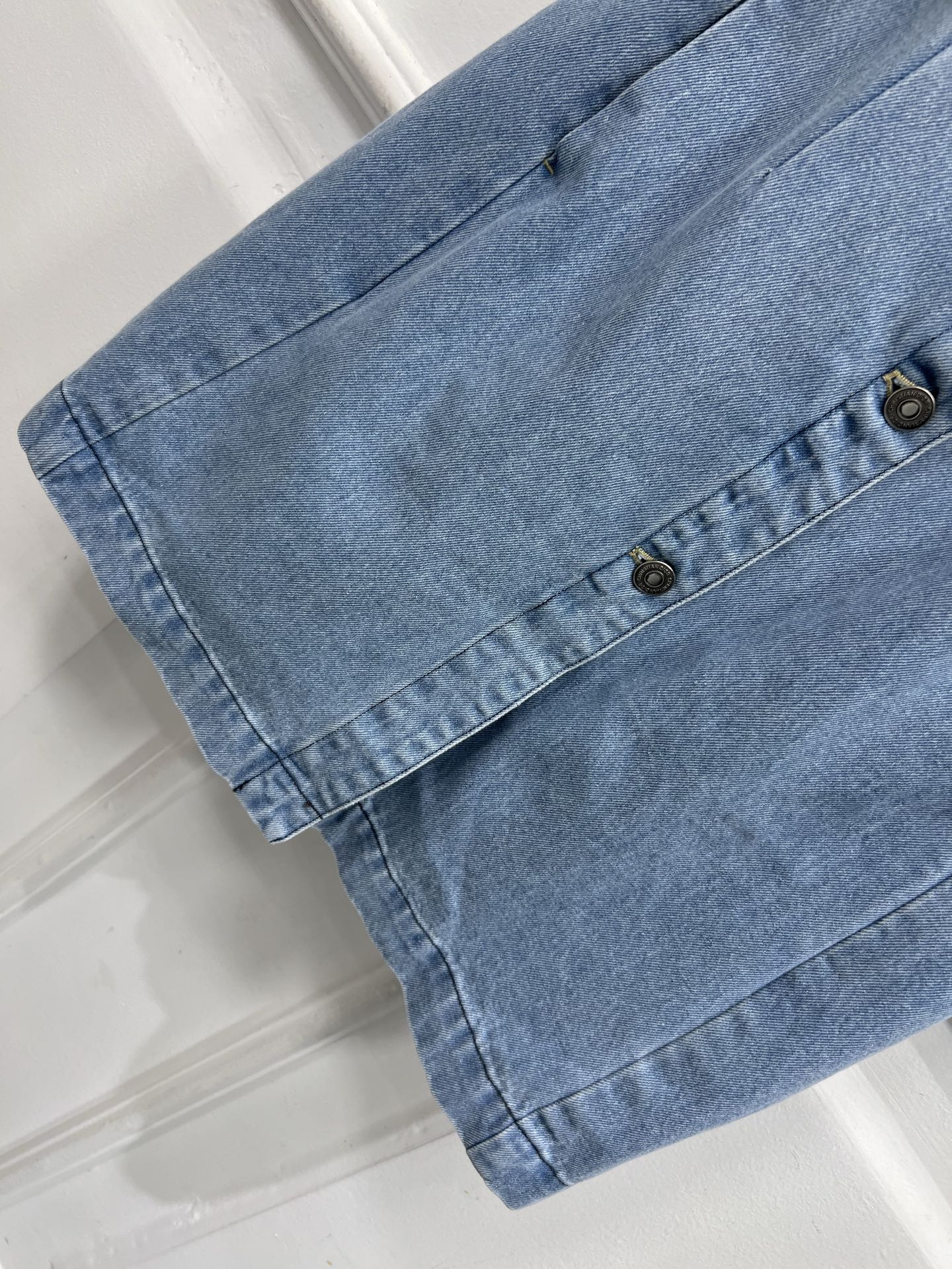 JEAN DRESS WITH FLUTTER SLEEVES DENIM JACQUARD DUSTY BLUE 266734