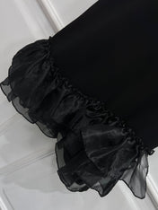 LOEWE SHORT SLEEVE CREW NECK ORGANZA DRESS 268755