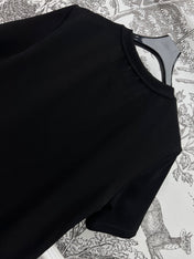 LOEWE SHORT SLEEVE CREW NECK ORGANZA DRESS 268755