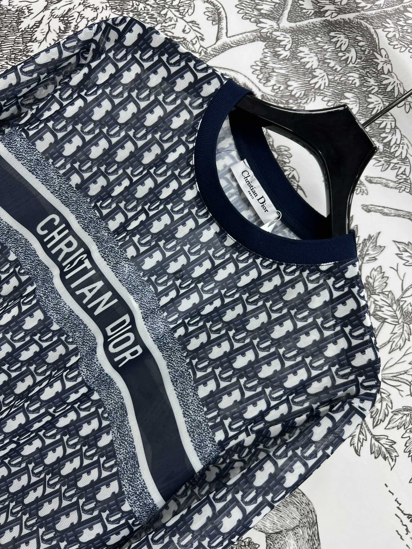 DIOR CREW NECK PRINTED T-SHIRT 268592