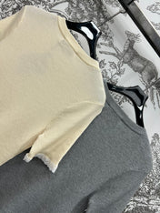 MIUMIU CROPPED KNIT FITTED TOP 268661