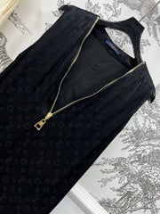 LV SLEEVELESS V-NECK DRESS WITH ZIPPER 274540