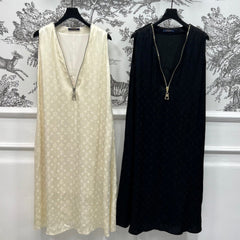 LV SLEEVELESS V-NECK DRESS WITH ZIPPER 274540