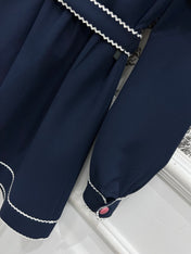 VALENTINO LONG-SLEEVE PUSSY-BOW DRESS 274583