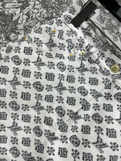 LV JACQUARD PATTERN DENIM SKIRT 274631