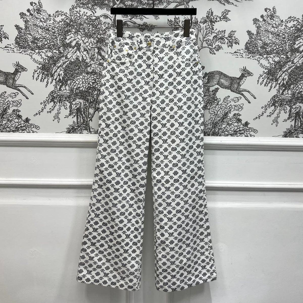 LV JACQUARD WIDE-LEG PANTS 274635
