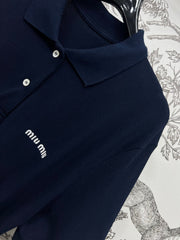 MIU POLO DRESS NAVY BLUE 274598