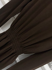 MIU POLO DRESS DARK BROWN 274604