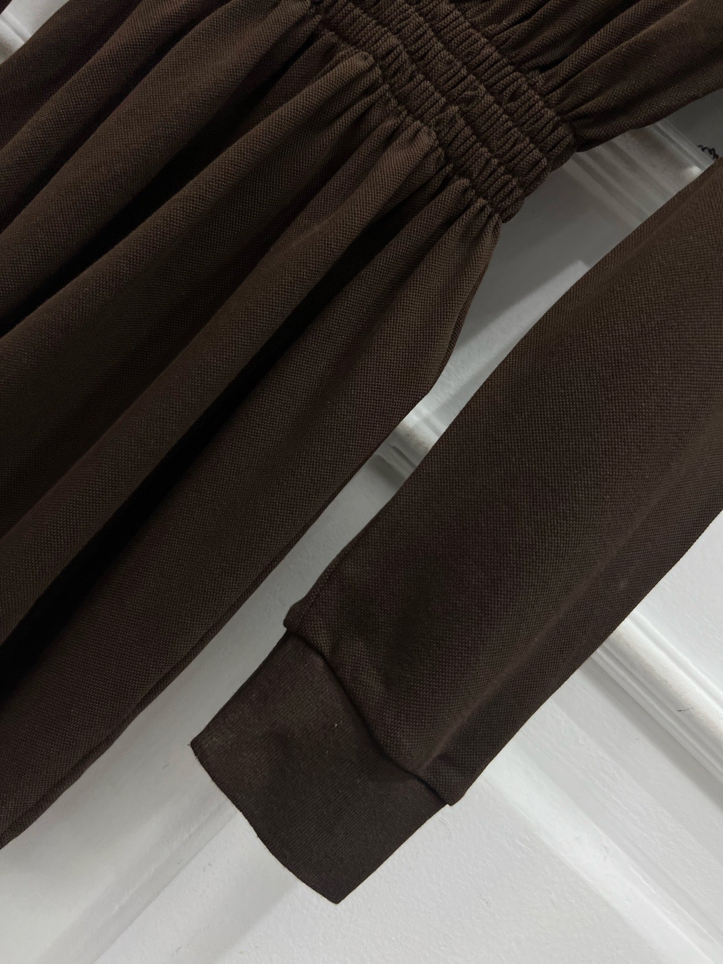 MIU POLO DRESS DARK BROWN 274604