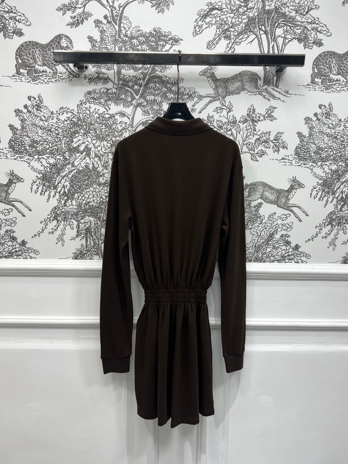 MIU POLO DRESS DARK BROWN 274604