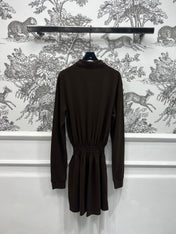 MIU POLO DRESS DARK BROWN 274604