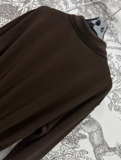 MIU POLO DRESS DARK BROWN 274604