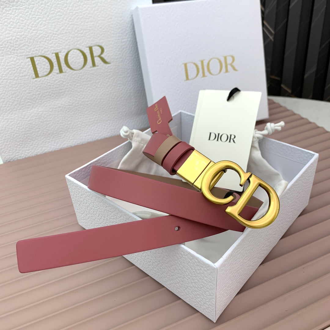 DIOR 25S BELT 20 MM IN MUTED PINK CALFSKIN 568719