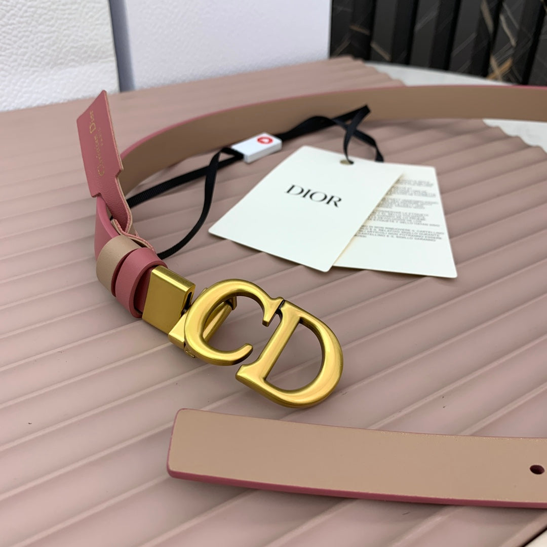 DIOR 25S BELT 20 MM IN MUTED PINK CALFSKIN 568719