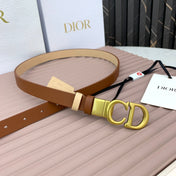 DIOR 25S BELT 20 MM IN BROWN CALFSKIN 568721