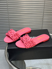 SLIPPERS CAMELLIA IN PINK CALFSKIN