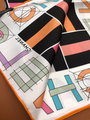 CHANEL 25S SCARF 90 IN SILK 704583