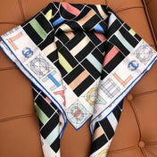 CHANEL 25S SCARF 90 IN SILK 704584