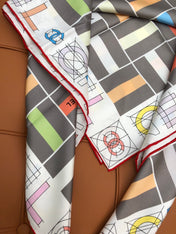 CHANEL 25S SCARF 90 IN SILK 704585