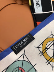 CHANEL 25S SCARF 90 IN SILK 704587