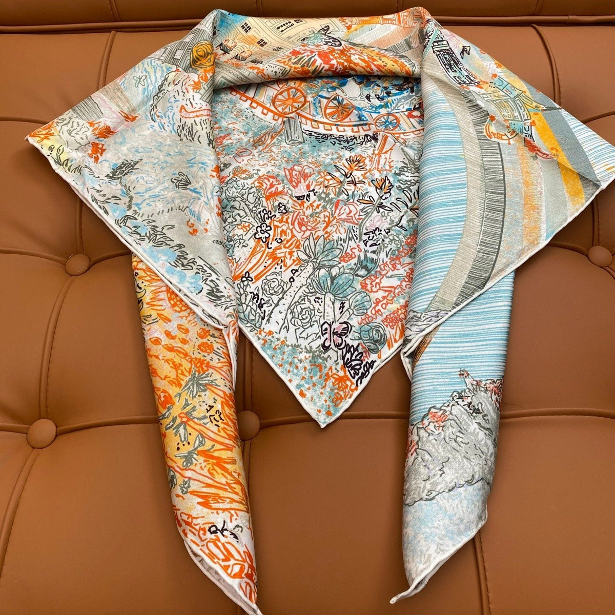 HERMES 25S SCARF 90 IN SILK 703688