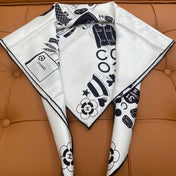 CHANEL 25S SCARF 90 IN SILK 703697